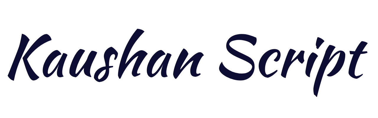 Kaushan Script energetic brush lettering font sample