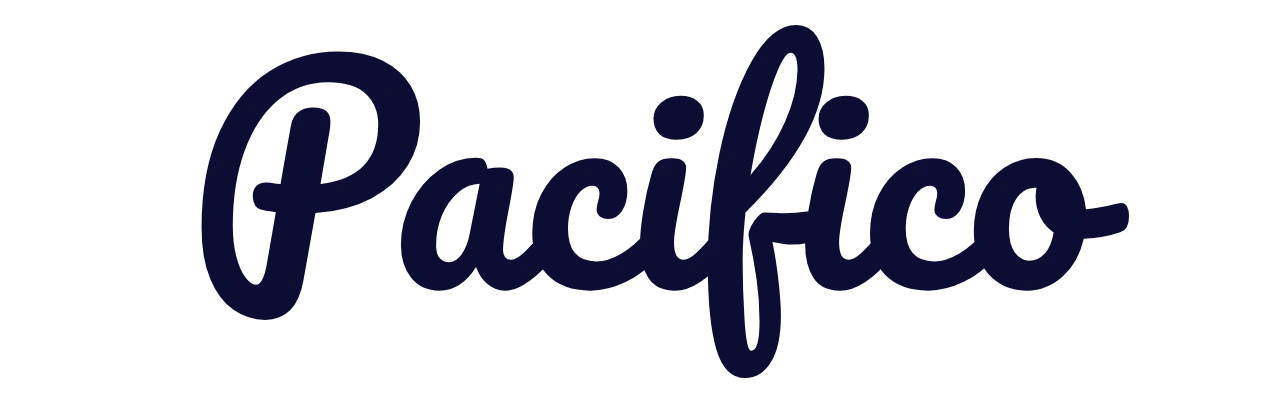 Pacifico bold retro script cursive font sample