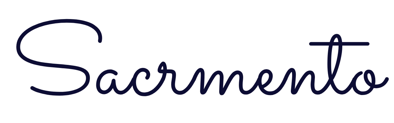 Sacramento thin minimal hand-drawn cursive font sample
