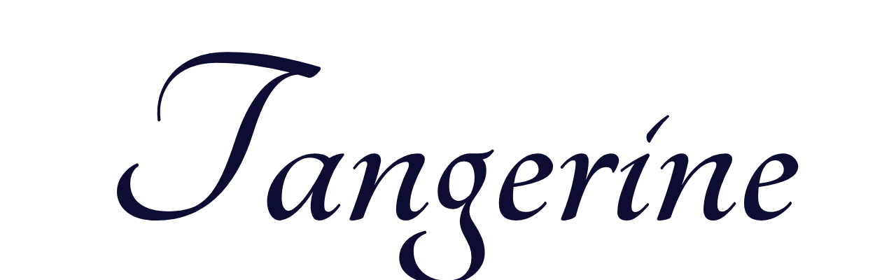 Tangerine elegant tall calligraphic cursive font sample